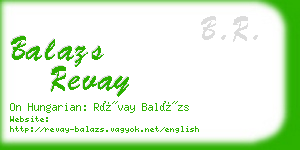 balazs revay business card